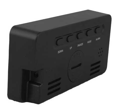 Digitalni USB budilnik sa prilagodljivim osvetljenjem 5984BK - detalj