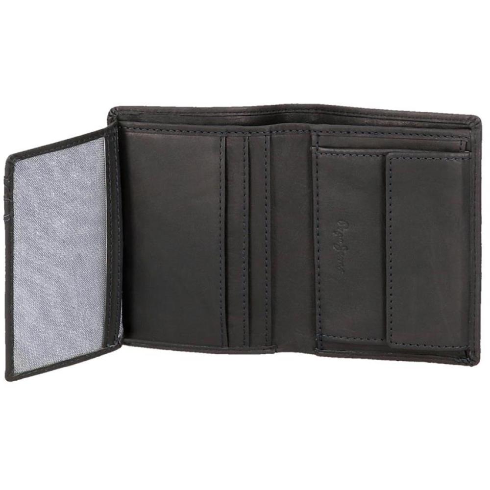 Novčanik od prirodne kože za muškarce PJL Badge navy 73720 - detalj