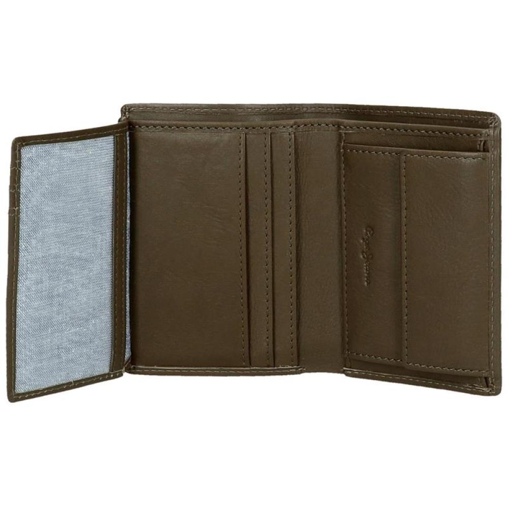 Novčanik od prirodne kože za muškarce PJL Badge green 73720 - detalj