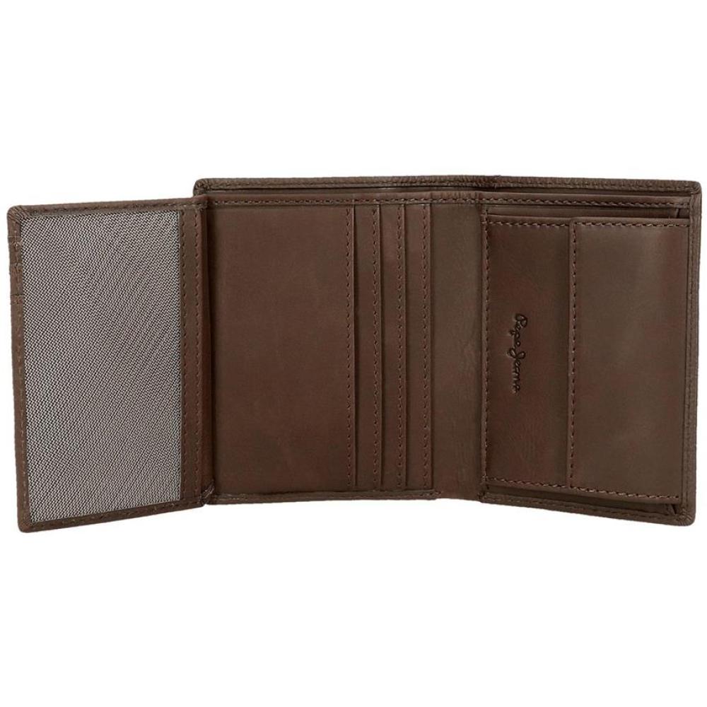 Muški kožni novčanik 10cm Pepe Jeans Checkbox brown 78811 - detalj