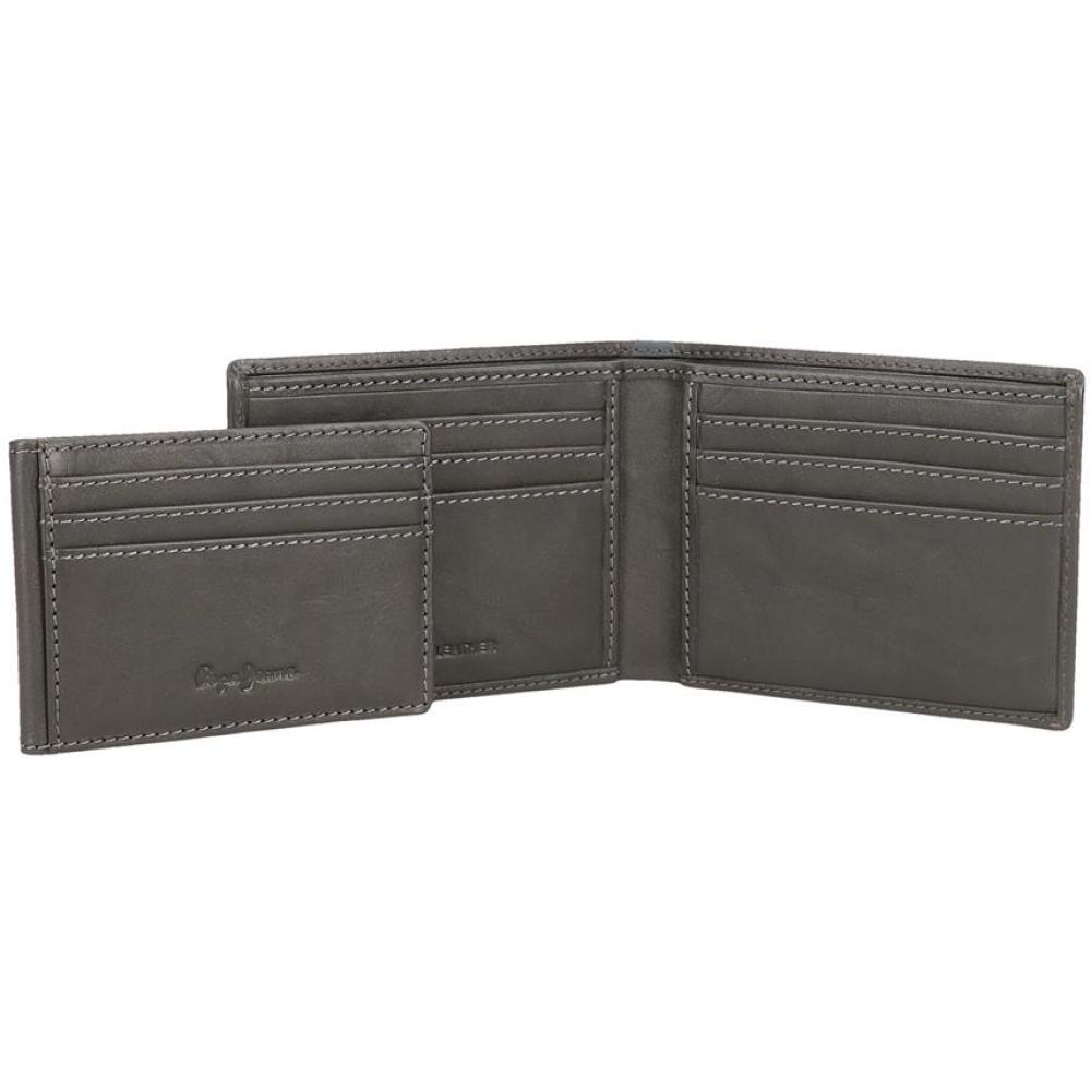 Muški kožni novčanik 11cm PJL Marshal grey 78740 - detalj