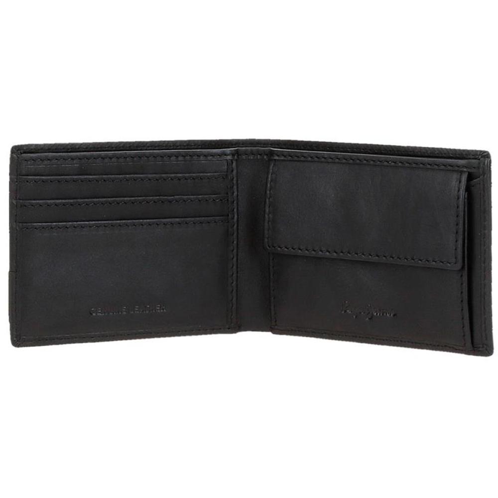 Kožni novčanik na preklop Pepe Jeans Topper black 78571 - detalj