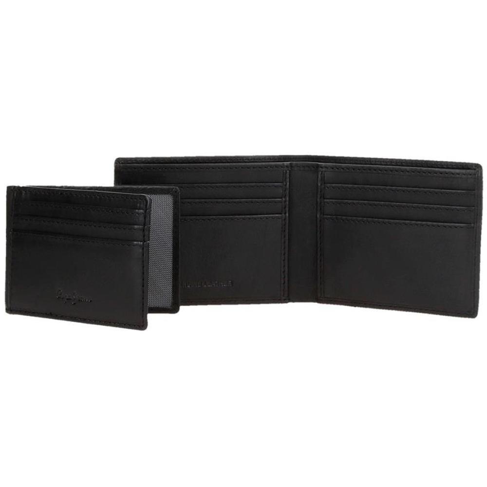 Kožni novčanik na preklop Pepe Jeans Topper black 78540 - detalj