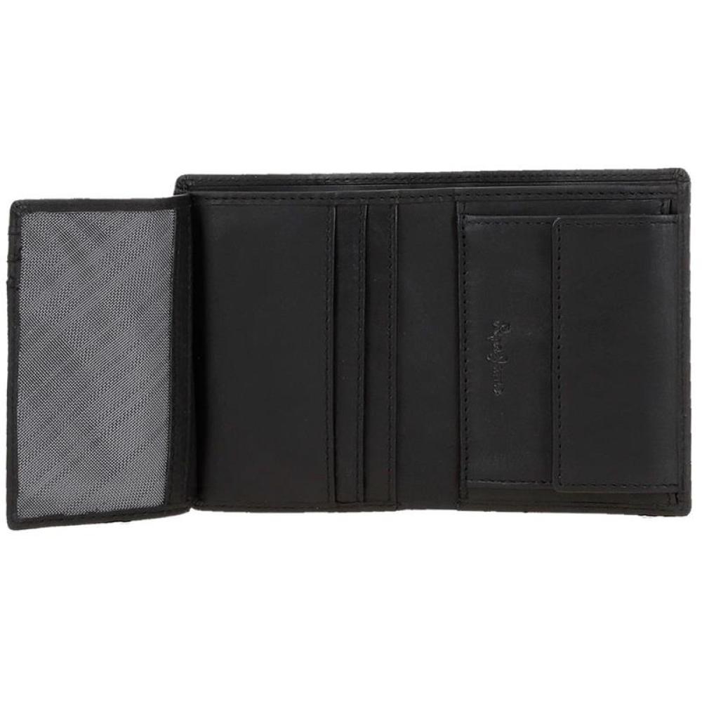 Kožni novčanik na preklop PJL Topper black 78520 - detalj