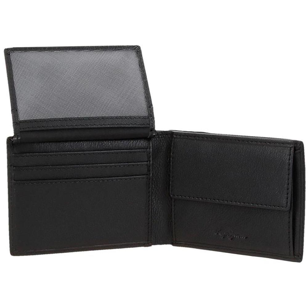 Muški novčanik od prirodne kože PJL Staple black 78431 - detalj