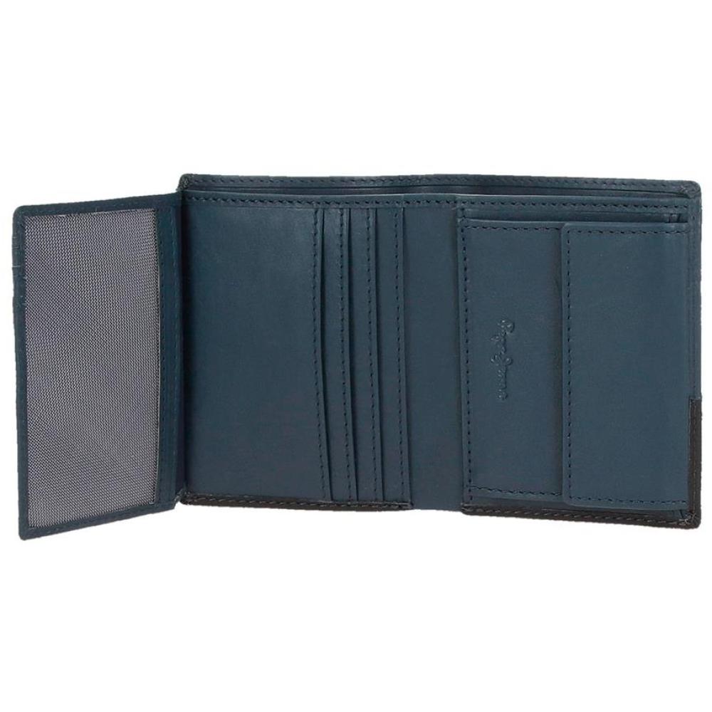 Muški kožni novčanik na preklop PJL Dual blue 78311 - detalj