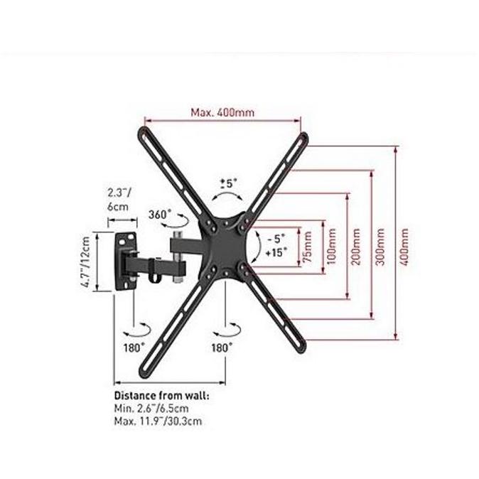 BARKAN E3423 LCD TV zglobni zidni nosač od 13 do 58 inča - detalj