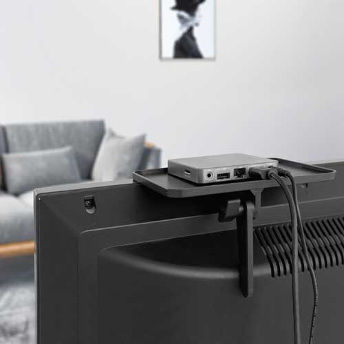 Montažna polica za dodatke na TV-u ili monitoru 18cm Kettz NAV-K91 - detalj