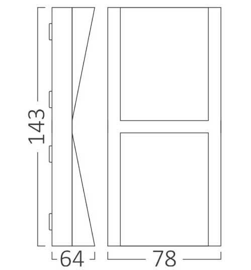 Zidna LED lampa sa promenljivom bojom svetla 2x6W Braytron BG38-02782 - detalj