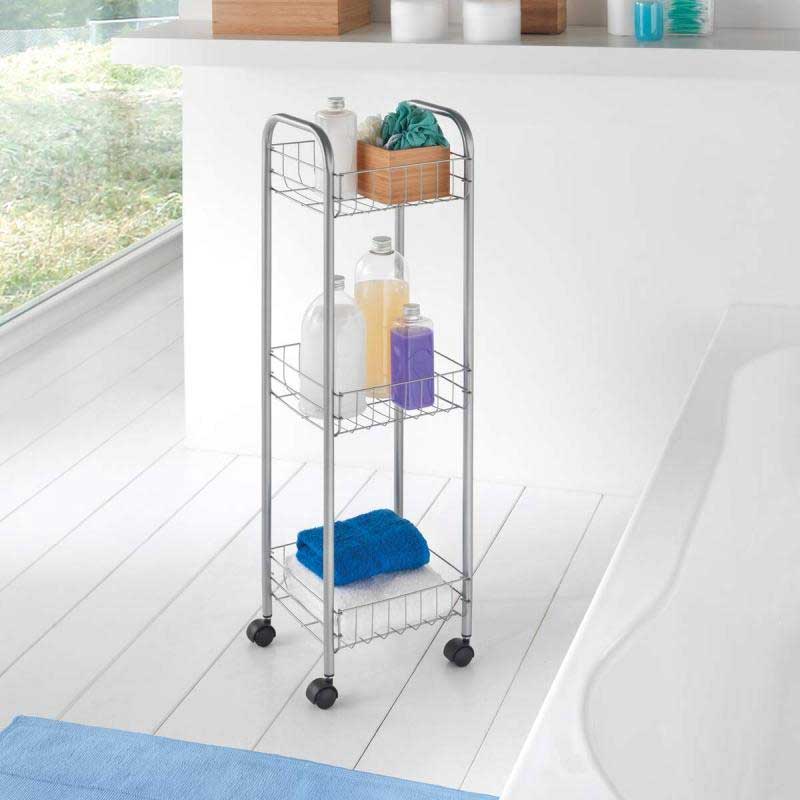 Pokretna kolica na 3 nivoa 23 x 23 x 84 cm Metaltex Toronto - detalj