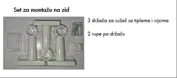 Električni sušač peškira Utili USP100W - detalj