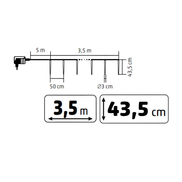 Svetleći niz Ledenice sa 288 LED dioda - detalj