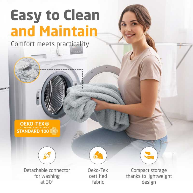 Medisana električno ćebe 180x130cm 120W HB 417 svetlo zelena - detalj