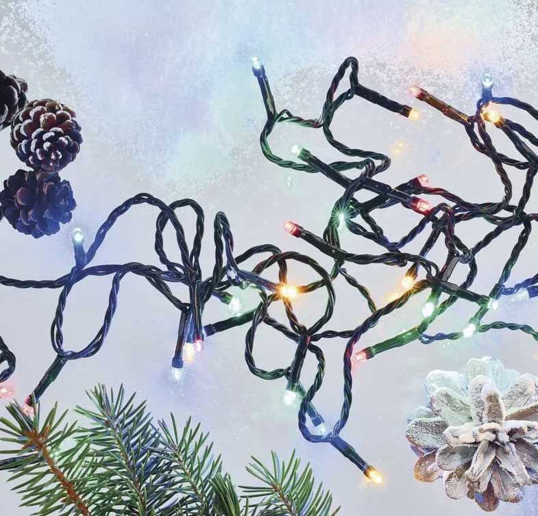 Novogodišnje multikolor lampice 240 LED 24m Sa tajmerom Emos D4AM25 - detalj