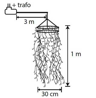 Viseća svetleća dekoracija 240LED 100x30cm Luca Lighting - detalj