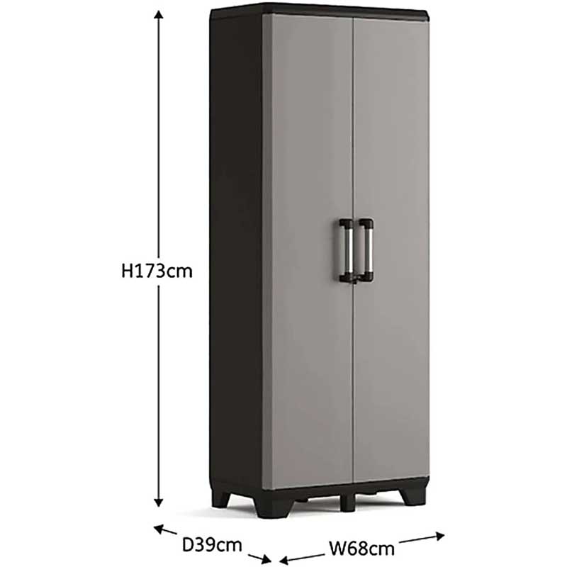 Dvokrilni ormar sa 4 police Za terasu ili baštu Keter Pro High - detalj