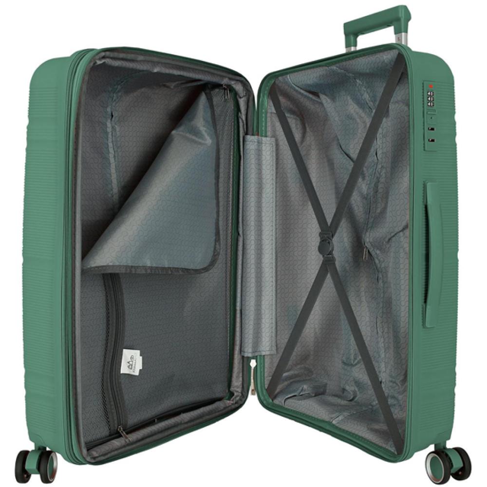 Komplet PP proširivih kofera 68cm i 55cm Roll Road Universe green 54795 - detalj