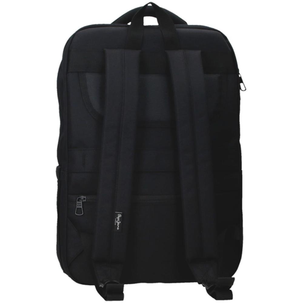 Ranac 44cm sa pregradama za laptop i tablet Pepe Jeans Matlock black 73127 - detalj