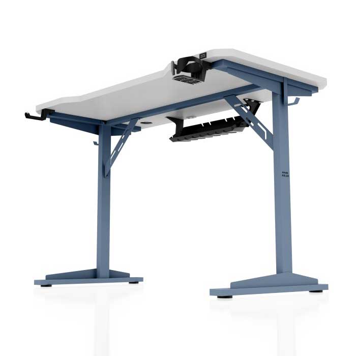 Radni Sto Sa Postoljem Za Monitor i USB Punjačem Mark Adler Leader 5.1 Beli - detalj