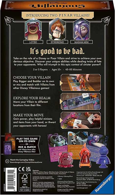 Društvena igra Disney Zloće - Disney Villainous Bigger and Badder Ravensburger 27359 - detalj