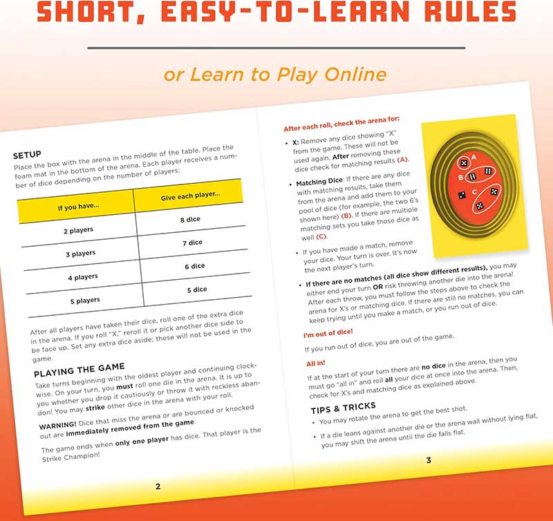 Društvena igra sa kockicama Strike! Ravensburger 26840 - detalj