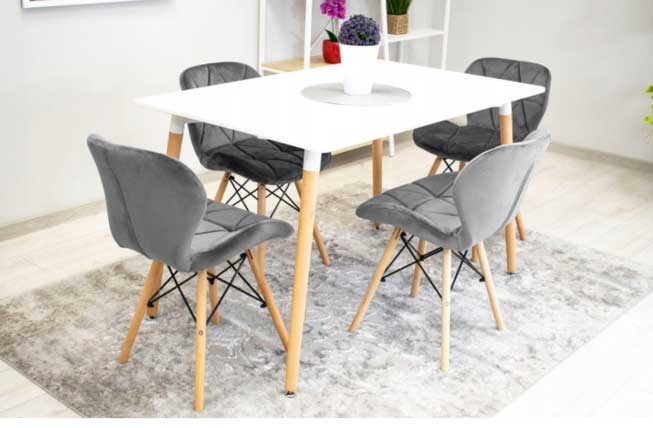 Tapacirana trpezarijska stolica Franca Grey - detalj