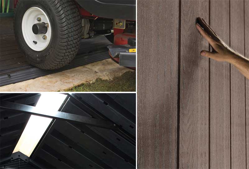 Montažna pomoćna baštenska kućica Šupa Keter Newton Plus Wide 9x7.5FT Braon - detalj