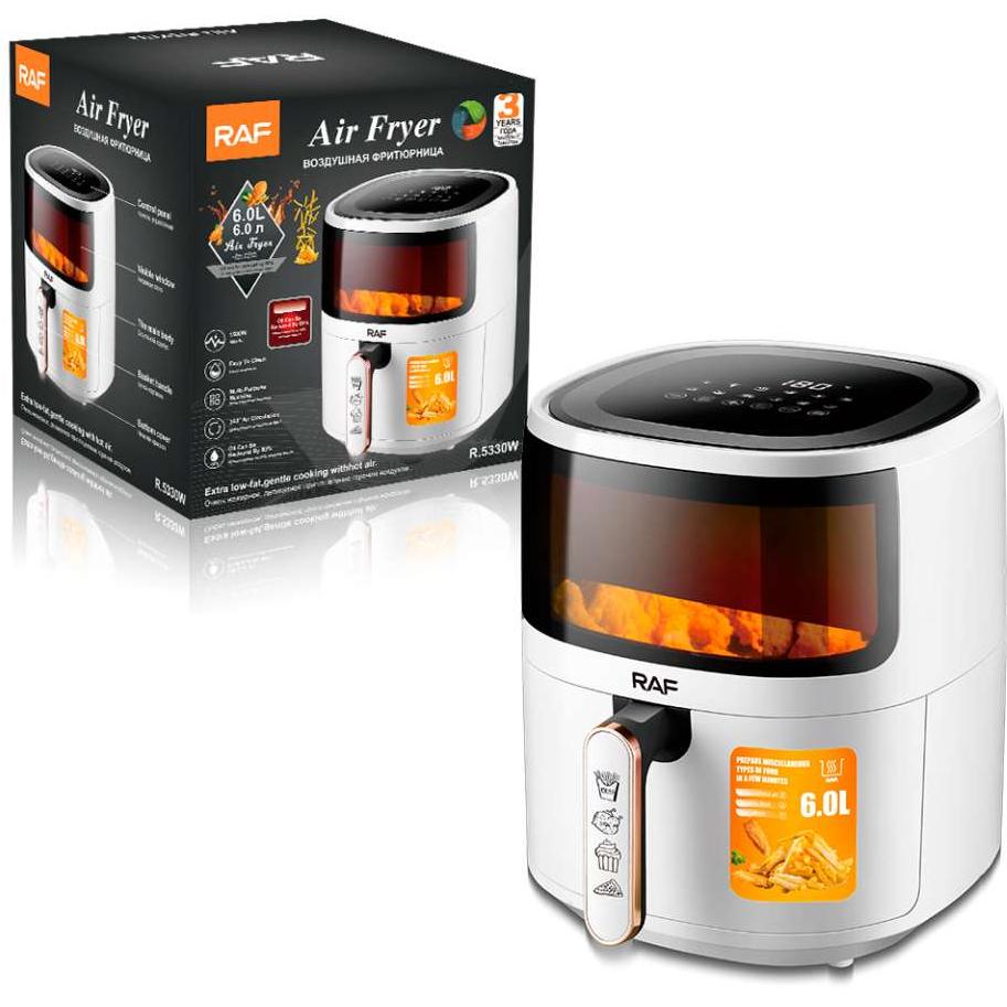 Digitalna friteza na vruć vazduh Air Fryer 6L 1500W RAF R.5330W - detalj