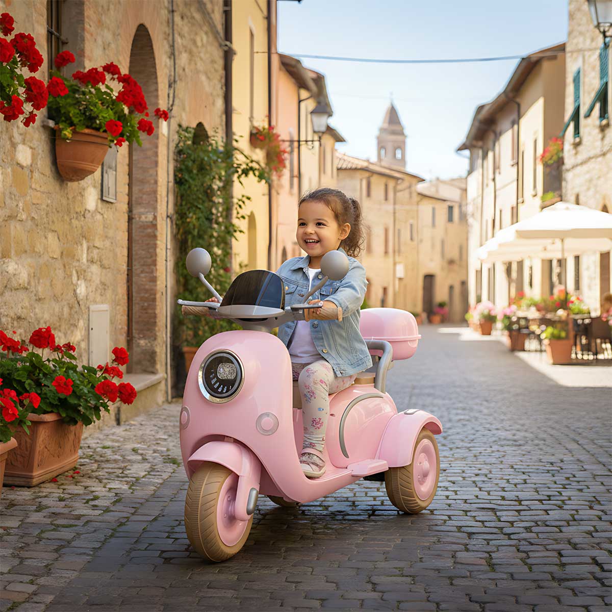 Vespa Tricikl Dvosed Roze - detalj