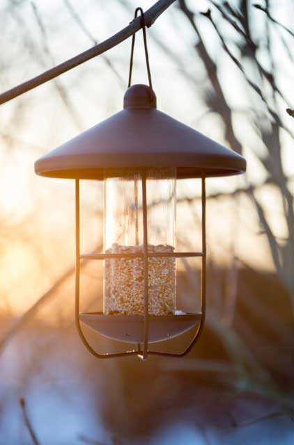 Hranilica i pojilica za ptice 500ml Fenjer crni Trixie 55650 - detalj