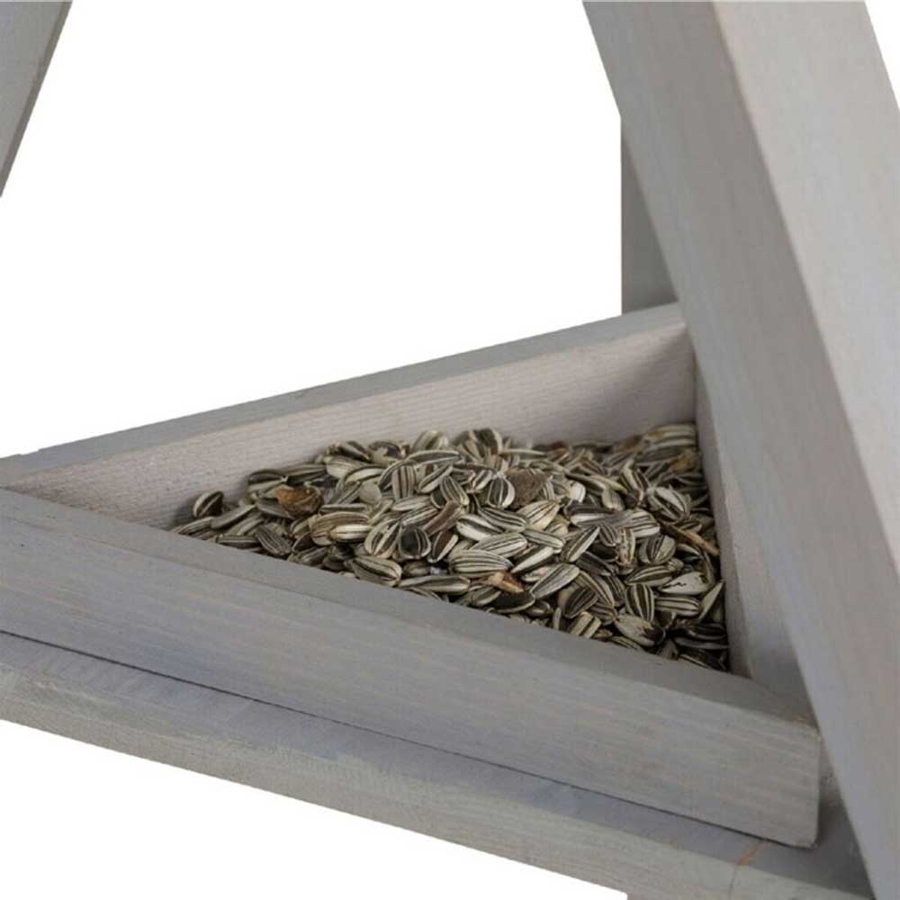 Velika hranilica za ptice na postolju 1.35m Drvena kućica Natura grey/white Trixie 55810 - detalj