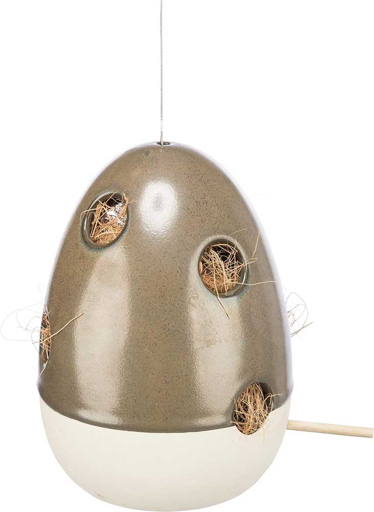 Gnezdo za divlje ptice 16cm keramika zeleno Trixie 55532 - detalj