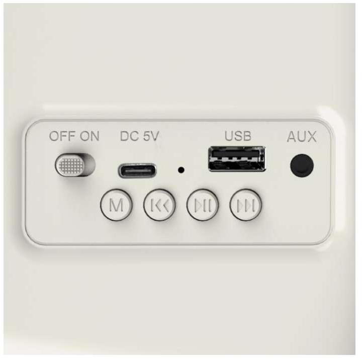 Haeger Heritage Retro FM Radio sa punjivom baterijom Bluetooth USB AUX Bež - detalj