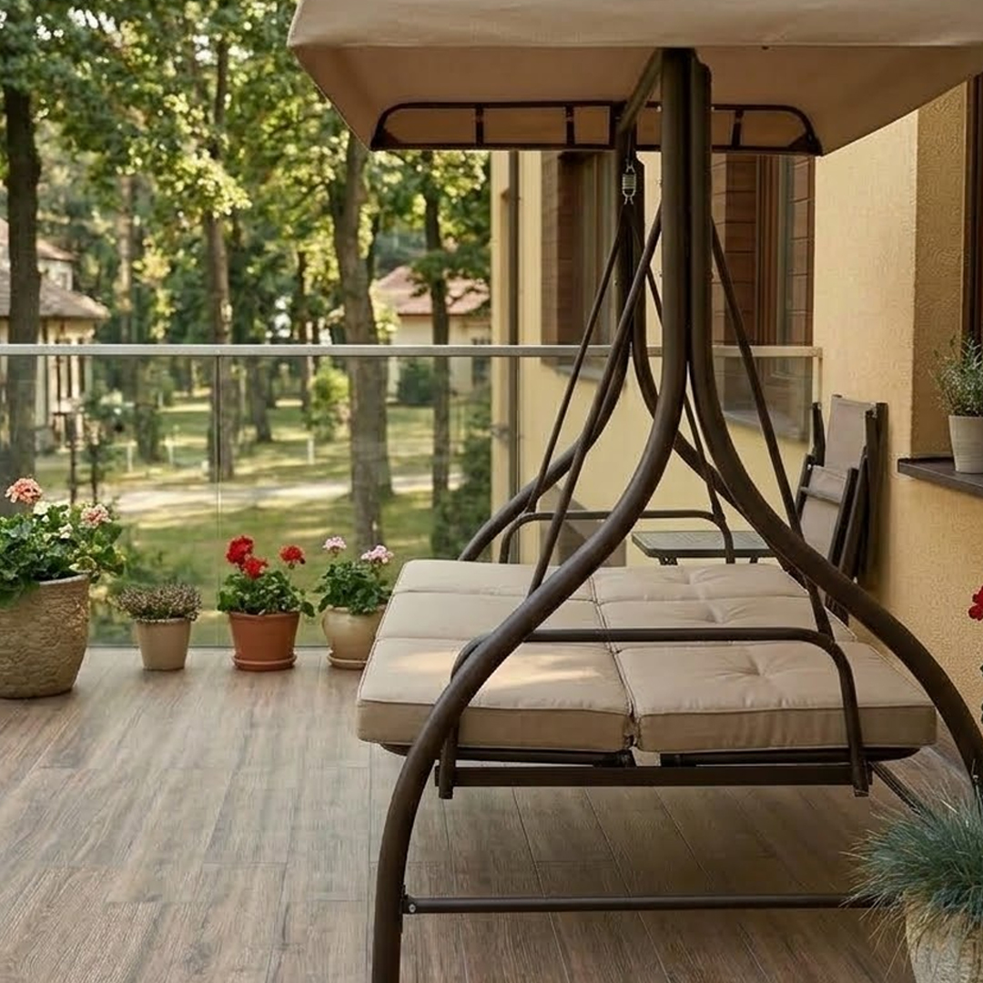 Tram Ljuljaška Krevet Trosed Sa Lounge Jastucima  - detalj