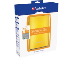 VERBATIM Store-n-Go 500GB - Žuti - detalj