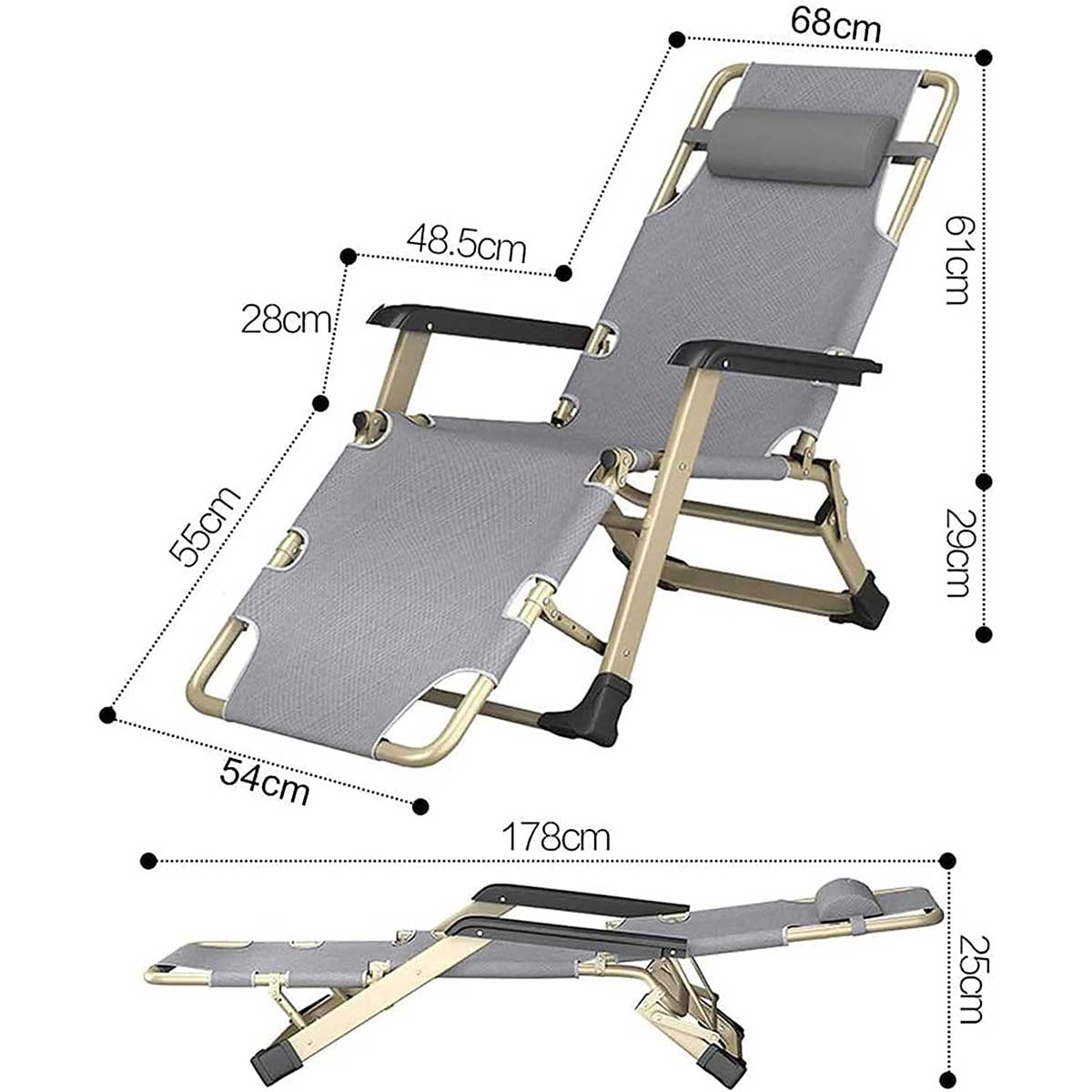 Podesiva Ležaljka Stolica Tonali Sa Jastukom - detalj