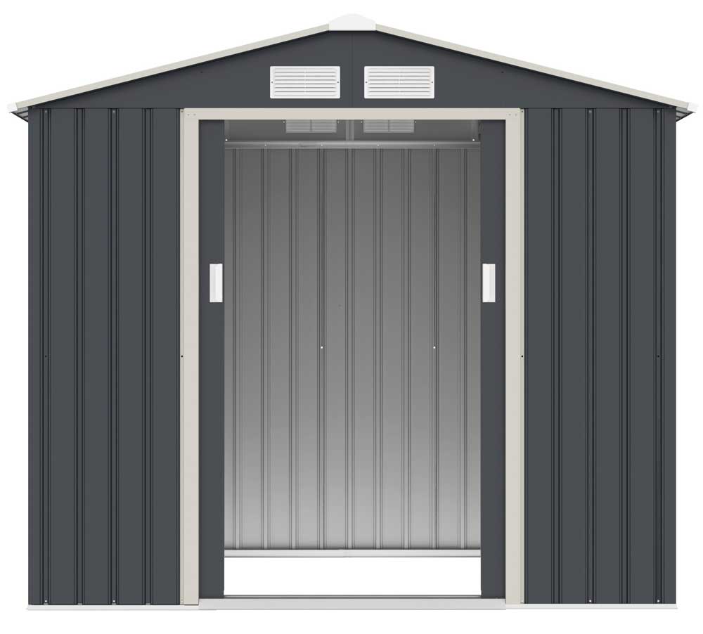 Pomoćna metalna baštenska kućica sa kliznim vratima Ferox-A 2.7m² - detalj