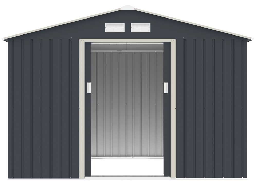 Pomoćna metalna baštenska kućica sa kliznim vratima Ferox-B 5.4m² - detalj