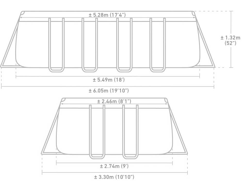 Intex Bazen sa metalnim okvirom 5.49 x 2.74 x 1.32 Ultra XTR Frame 26356 - detalj