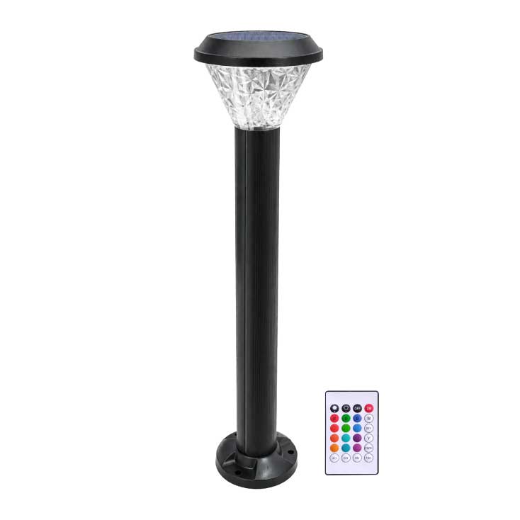 Solarna stubna RGB lampa sa daljinskim upravljačem - detalj