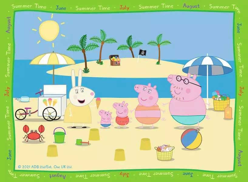 Puzzle za decu 4u1 Pepa Prase i Četiri godišnja doba Ravensburger 03114 - detalj