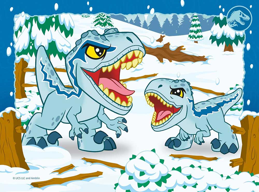Puzzle za decu 4u1 Jurassic World Ravensburger 12004027 - detalj