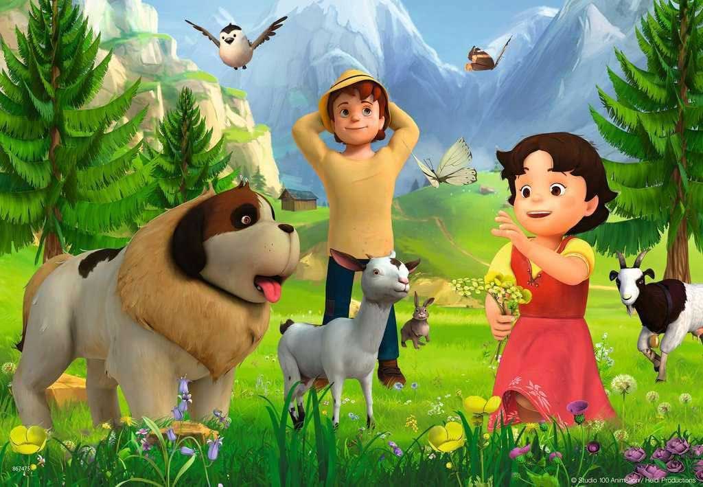 Puzzle za decu 2x12 delova Hajdi Ravensburger 05143 - detalj