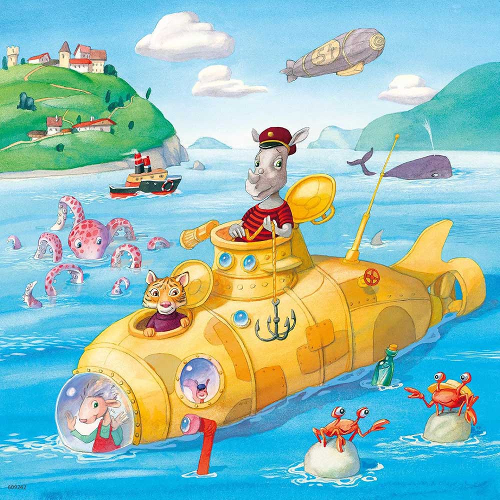 3u1 Puzzle za decu 3x49 delova Uživanje na vodi Ravensburger 05720 - detalj