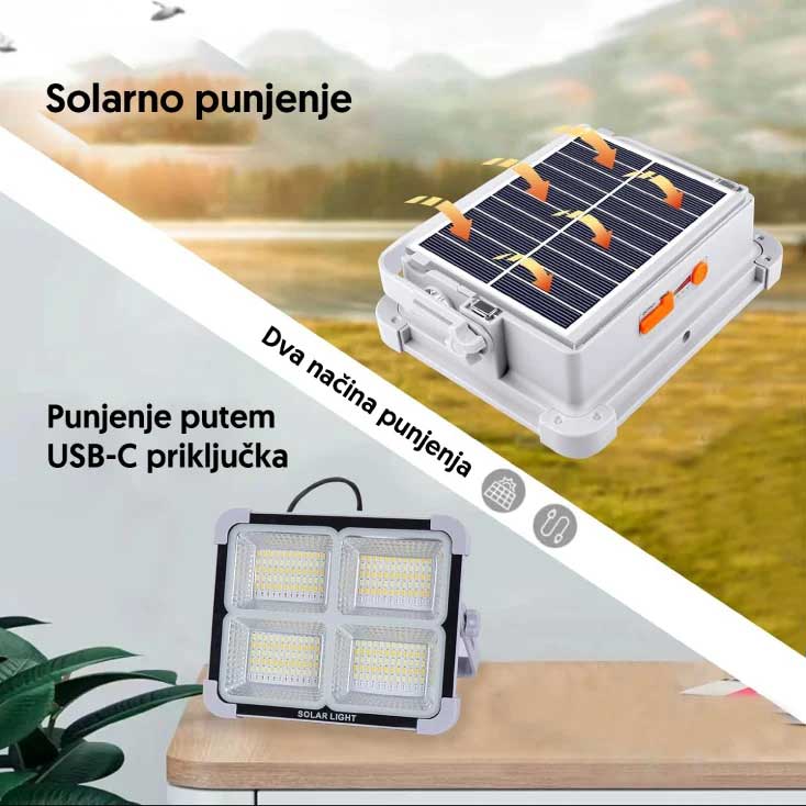 Prenosni punjivi LED reflektor sa magnetom i Power Bank funkcijom - detalj