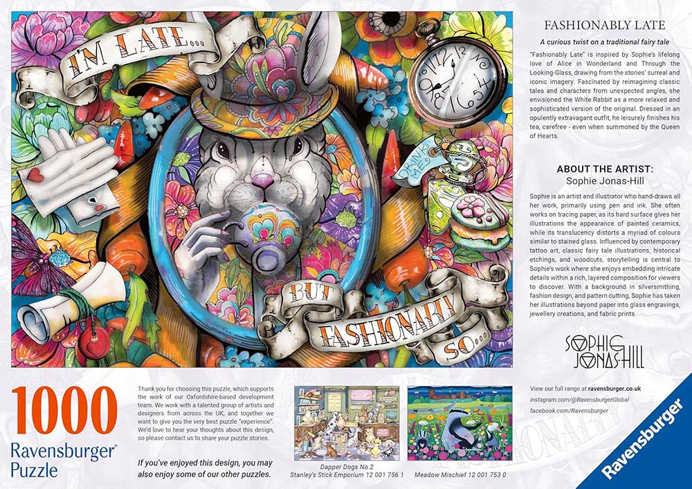 Puzzle slagalica 1000 delova Kasnim, ali to je moderno! Ravensburger 12001712 - detalj
