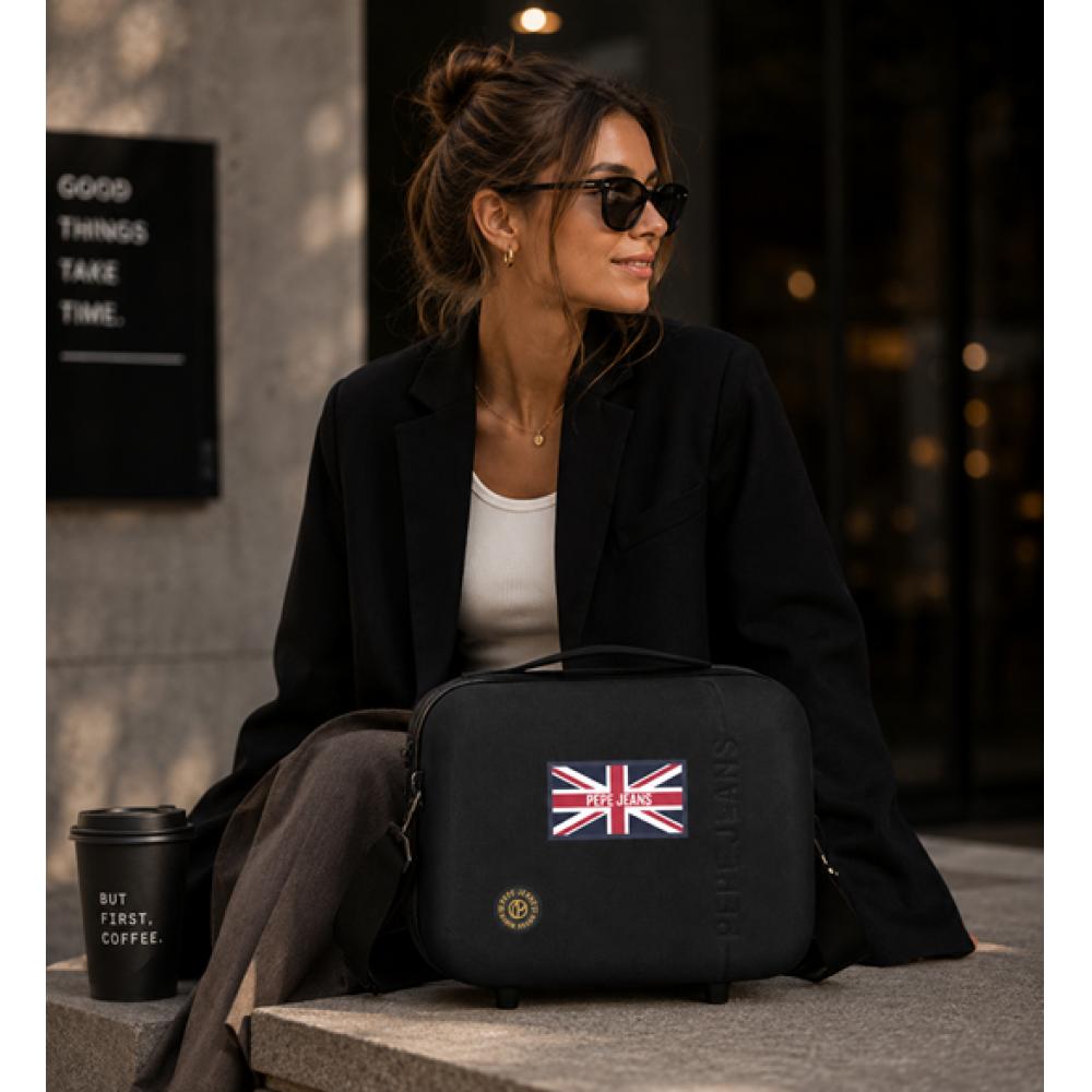 Neseser kofer za kozmetiku i šminku Pepe Jeans black 61539 - detalj