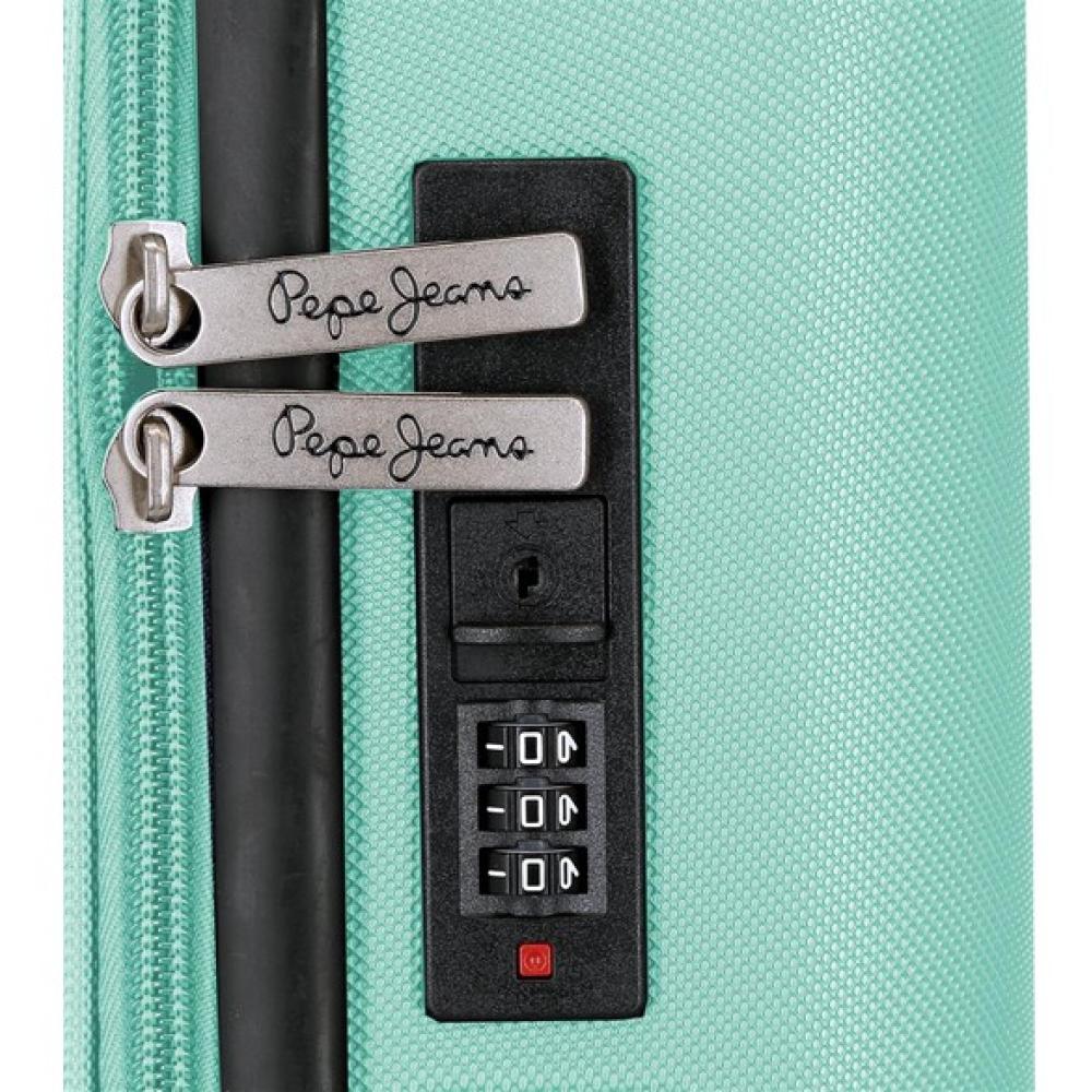 Komplet proširivih ABS kofera 55cm i 68cm PJL Aris turquoise blue 63289 - detalj
