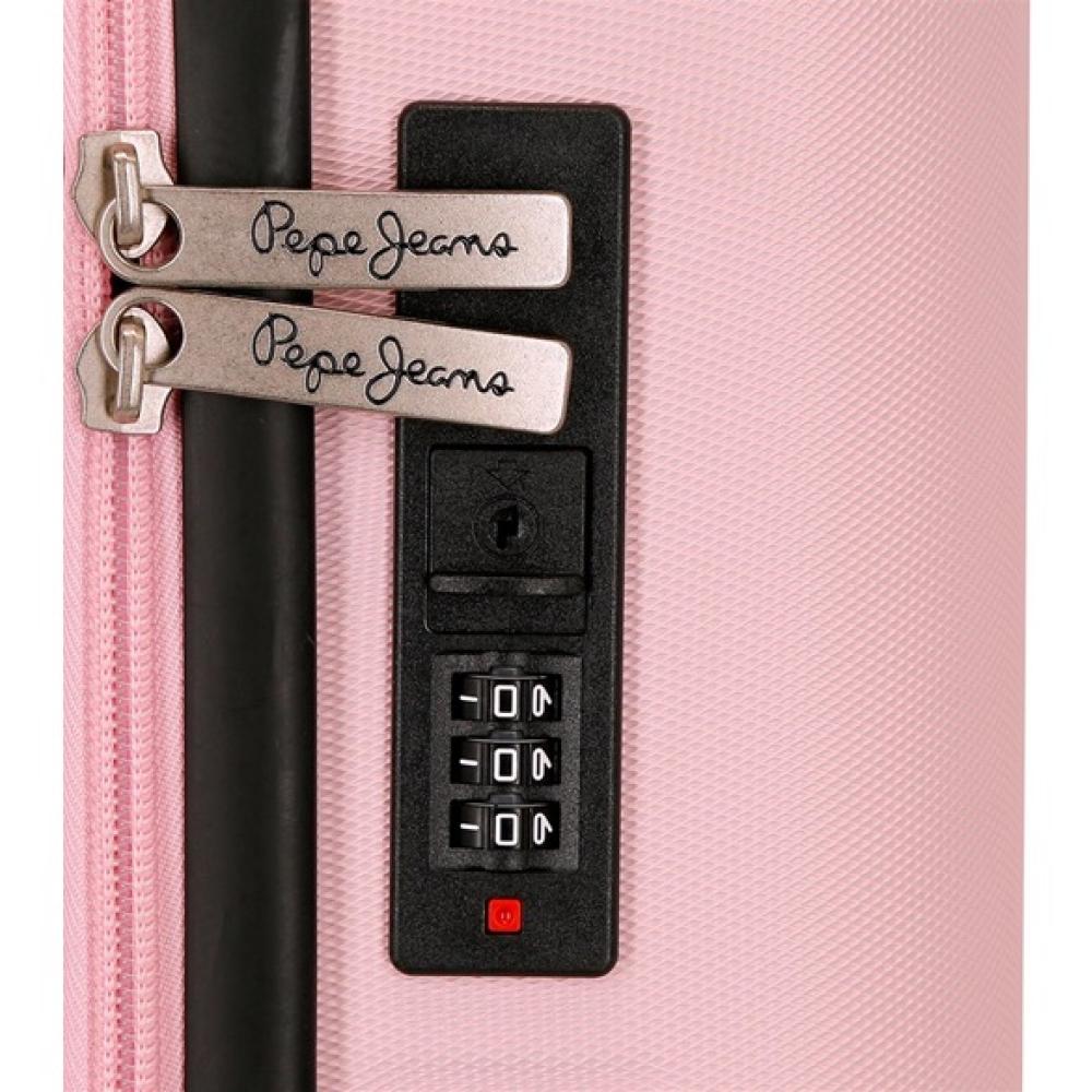 Komplet proširivih ABS kofera 55cm i 68cm PJL Aris light pink 63289 - detalj