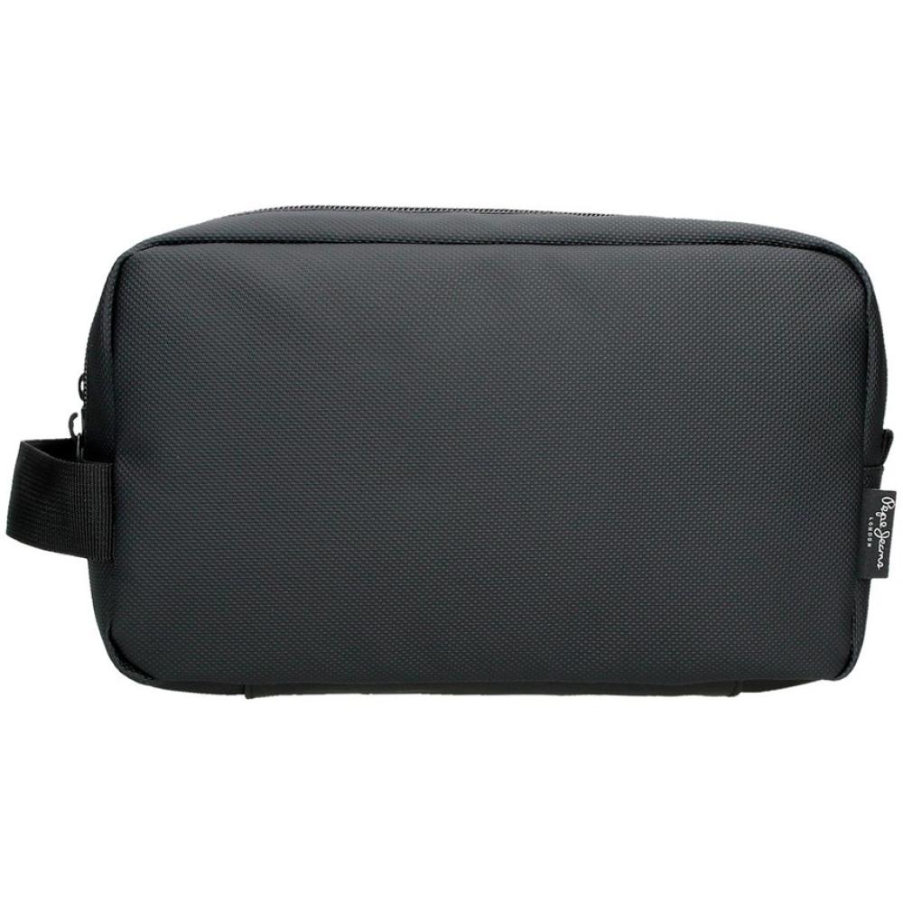 Muški neseser sa 2 pregrade Pepe Jeans Dorking black 74644 - detalj